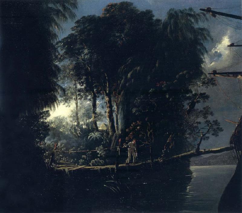 unknow artist View of Pickersgill Harbour,Dusky Bay Sound,New Zealand,April 1773 oil painting image
